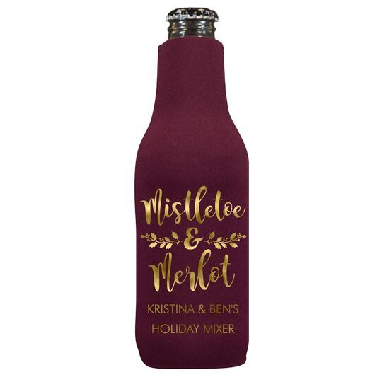 Mistletoe and Merlot Bottle Huggers